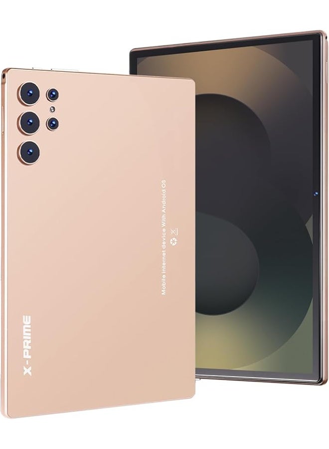 X - Prime تابلت س25 ألترا بلس الذكي | أندرويد 15 | تابلت أنيق | شاشة AMOLED بحجم 10.1 إنش | 16 جيجابايت + 1 تيرابايت | 5G + واي فاي | شريحة مزدوجة | رائع للأفلام والألعاب والمهام المتعددة | ذهبي - Image 1